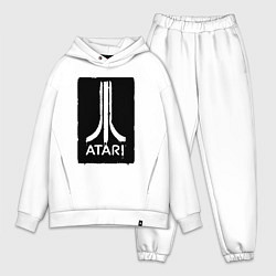 Мужской костюм оверсайз Atali black logo, цвет: белый