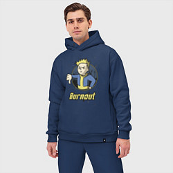 Мужской костюм оверсайз Burnout - vault boy, цвет: тёмно-синий — фото 2