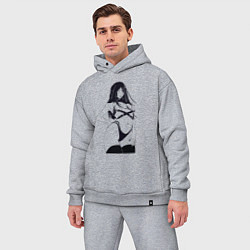 Мужской костюм оверсайз Милая Унохана - Блич, цвет: меланж — фото 2