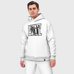 Мужской костюм оверсайз Basketball play, цвет: белый — фото 2