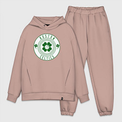 Мужской костюм оверсайз Team Celtics, цвет: пыльно-розовый