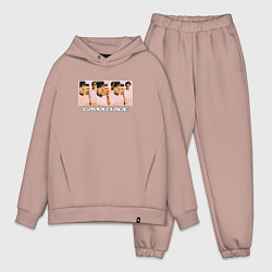 Мужской костюм оверсайз Camouflage - Sensor single, цвет: пыльно-розовый