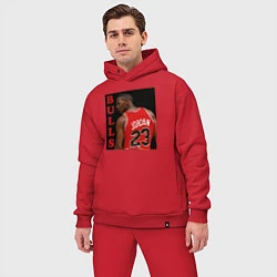 Мужской костюм оверсайз Bulls Jordan, цвет: красный — фото 2