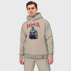 Мужской костюм оверсайз MMA боец, цвет: миндальный — фото 2