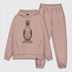 Мужской костюм оверсайз Олуша анфас, цвет: пыльно-розовый