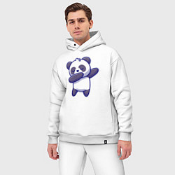 Мужской костюм оверсайз Dabbing panda, цвет: белый — фото 2