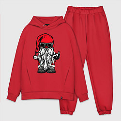 Мужской костюм оверсайз Санта Клаус - гном, цвет: красный