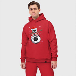 Мужской костюм оверсайз Soccer snowman, цвет: красный — фото 2