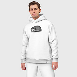 Мужской костюм оверсайз Ежик притаился, цвет: белый — фото 2