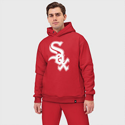 Мужской костюм оверсайз Chicago white sox - baseball, цвет: красный — фото 2
