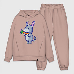 Мужской костюм оверсайз Ослик ест морковку