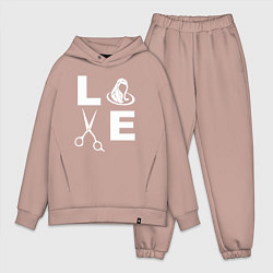 Мужской костюм оверсайз Люблю стричь