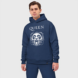 Мужской костюм оверсайз Queen rock panda, цвет: тёмно-синий — фото 2