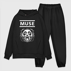 Мужской костюм оверсайз Muse rock panda, цвет: черный