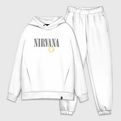 Мужской костюм оверсайз Nirvana logo smile