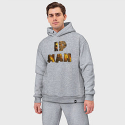 Мужской костюм оверсайз IP Man gold, цвет: меланж — фото 2