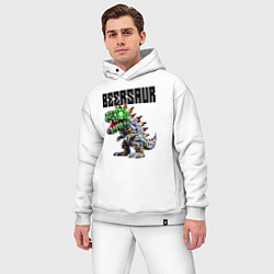 Мужской костюм оверсайз Beersaur - meme ai art, цвет: белый — фото 2