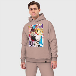 Мужской костюм оверсайз Адский рай Габимару Синоби, цвет: пыльно-розовый — фото 2