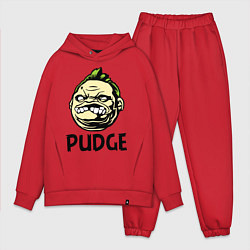 Мужской костюм оверсайз Pudge Face, цвет: красный