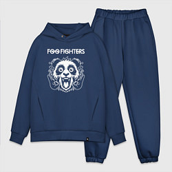 Мужской костюм оверсайз Foo Fighters rock panda, цвет: тёмно-синий