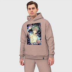 Мужской костюм оверсайз Сэнку Исигами, цвет: пыльно-розовый — фото 2