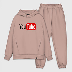 Мужской костюм оверсайз You tube logo