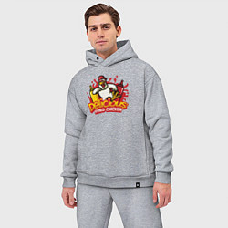 Мужской костюм оверсайз Жареный цыплёнок, цвет: меланж — фото 2