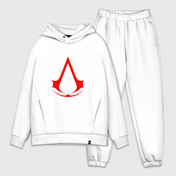 Мужской костюм оверсайз Red logo of assassins, цвет: белый