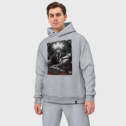 Мужской костюм оверсайз Магическая битва Сукуна Рёмэн арт Король Проклятий, цвет: меланж — фото 2