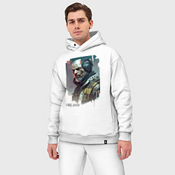 Мужской костюм оверсайз Cyber Lenin - ai art fantasy, цвет: белый — фото 2