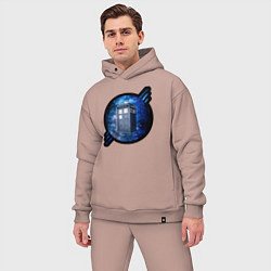 Мужской костюм оверсайз Tardis in space, цвет: пыльно-розовый — фото 2