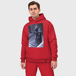 Мужской костюм оверсайз Тёмный дворецкий Себастьян Михаэлис телохранитель, цвет: красный — фото 2