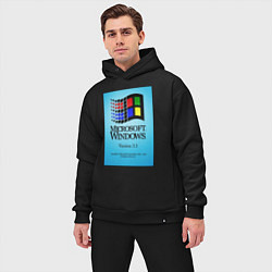 Мужской костюм оверсайз Windows 3, цвет: черный — фото 2