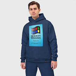 Мужской костюм оверсайз Windows 3, цвет: тёмно-синий — фото 2