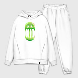 Мужской костюм оверсайз Тающий смайл, цвет: белый