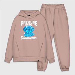Мужской костюм оверсайз Pressure makes diamonds