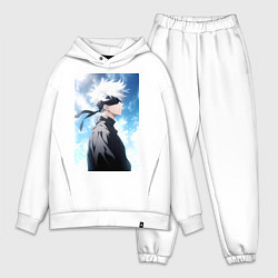 Мужской костюм оверсайз Магическая битва Сатору Годзё в повязке