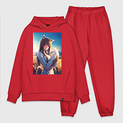 Мужской костюм оверсайз Волчица и пряности Холо в поле