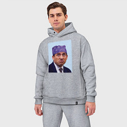 Мужской костюм оверсайз Michael Scott - Prison mike the office meme, цвет: меланж — фото 2