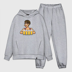 Мужской костюм оверсайз Девушка с пивом