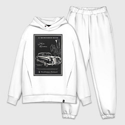 Мужской костюм оверсайз Mercedes-benz ретро, цвет: белый