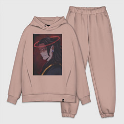 Мужской костюм оверсайз Сугуру Гэто нимб, цвет: пыльно-розовый