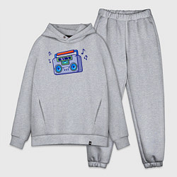 Мужской костюм оверсайз Музыкальный бумбокс