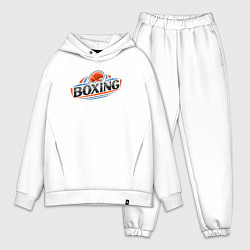 Мужской костюм оверсайз Boxing team, цвет: белый