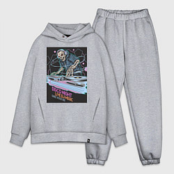 Мужской костюм оверсайз Диджей скелет в наушниках