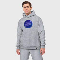 Мужской костюм оверсайз Полночь BTS, цвет: меланж — фото 2