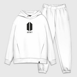 Мужской костюм оверсайз BTS Army black, цвет: белый