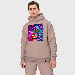 Мужской костюм оверсайз Хэллоуин и Майнкрафт - коллаба, цвет: пыльно-розовый — фото 2