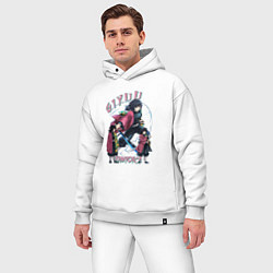 Мужской костюм оверсайз Клинок рассекающий демонов Giyu Tomioka, цвет: белый — фото 2