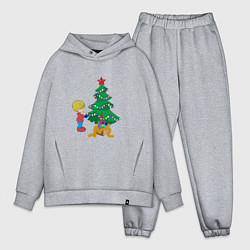 Мужской костюм оверсайз Ребенок украшает елку